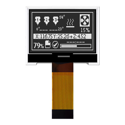 شاشة عرض رسومات LCD 128x64 COG شاشة سوداء وبيضاء ST7567 مع ضوء أبيض